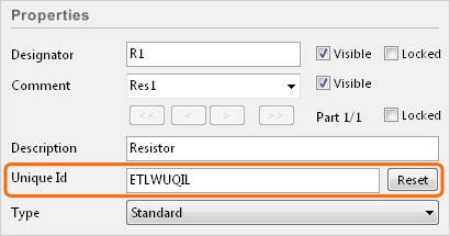 Manually regenerate an object's UID from its Properties dialog.