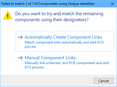 If there are UIDs present on either side without a matching UID on the other side, this dialog appears.