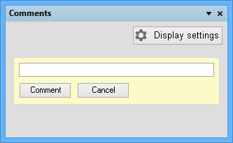 Add comments to a specific point or area in the active document using the Comments panel.