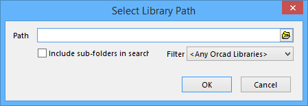 Use the Select Library Path dialog to specify the desired path.