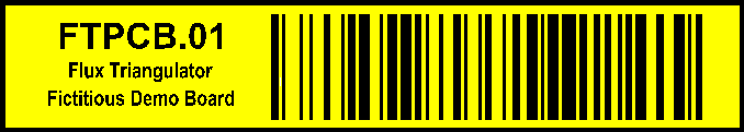 Example using inverted barcode and additional inverted text strings.
