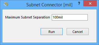 The Subnet Connector dialog.