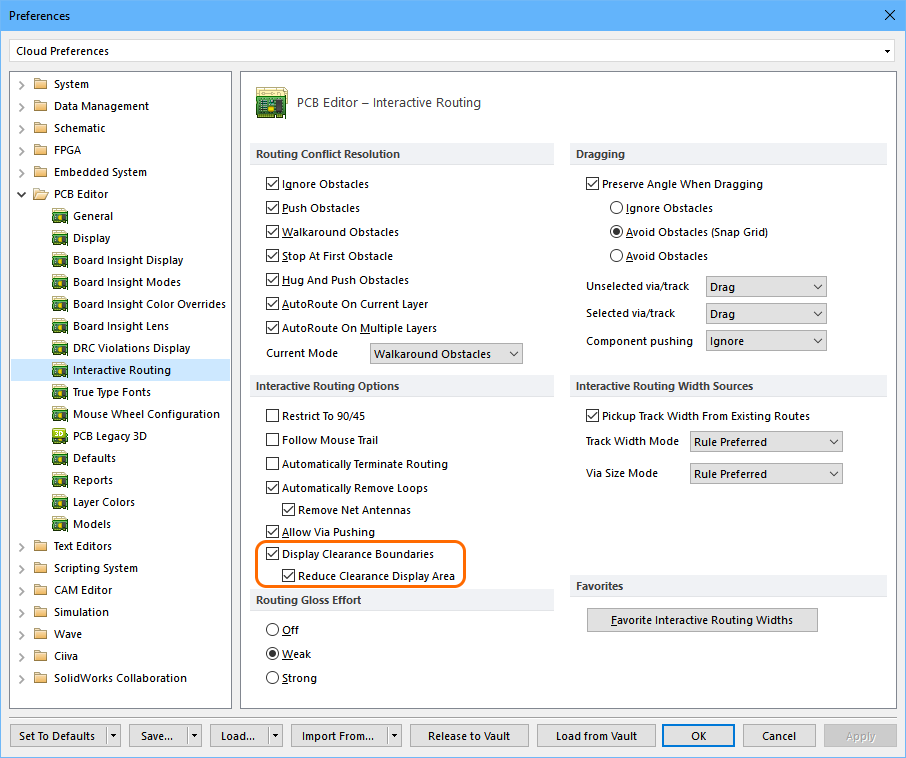 Enable the option in the Interactive Routing page of the Preferences dialog.