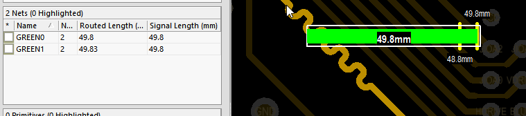 Tuning segments are automatically added as the cursor moves along the route path.