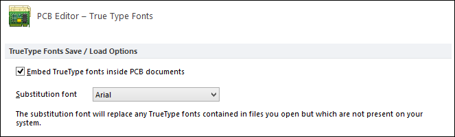 TrueType font preferences