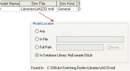 Providing model location information.