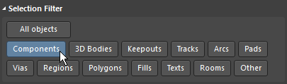 Use the All objects button to toggle all object-types off, then enable only the ones you need.