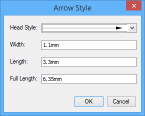 The Arrow Style dialog.
