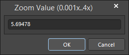The Zoom Value dialog