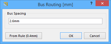 The Bus Routing dialog.