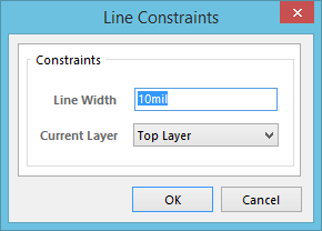 The Line Constraints dialog.