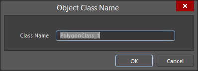 The Object Class Name dialog