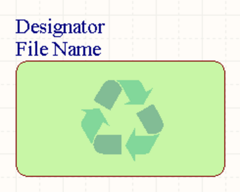 A placed Device Sheet Symbol