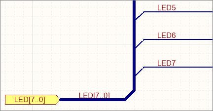Объект Bus является полилинией, которая используется в сочетании с другими соединенными объектами для определения соединения множества цепей.