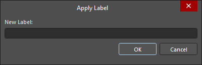 The Apply Label dialog