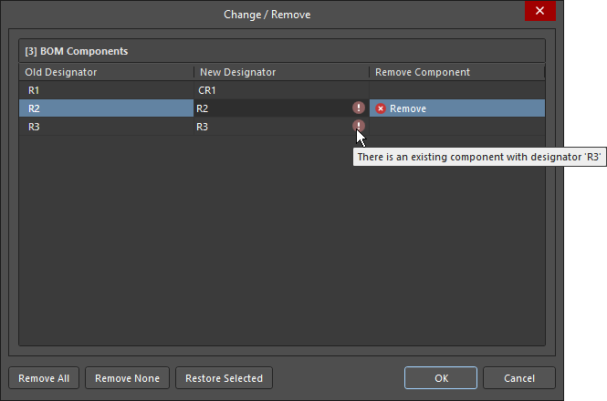 The Change/Remove dialog