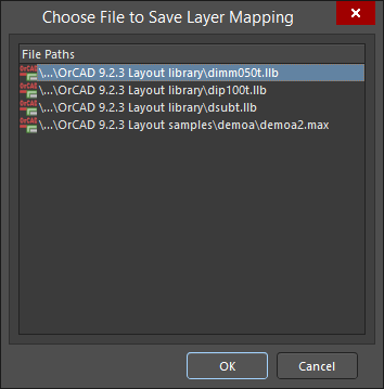 A previously saved Layer Mapping configuration can be loaded and applied to any or all imported PCB files.