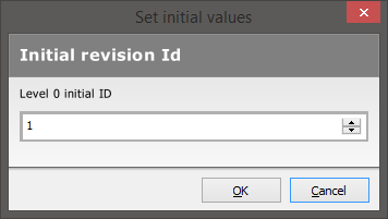 The Set initial values dialog
