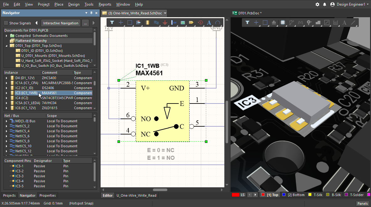 Managing Design Changes the Schematic & in Altium Designer | Altium Designer 19.1 Manual Documentation