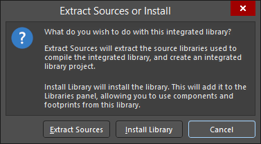Extract Sources or Install dialog