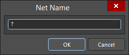 The Net Name dialog