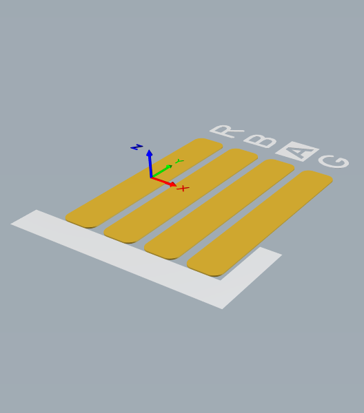 PCB footprint in 3D layout view mode