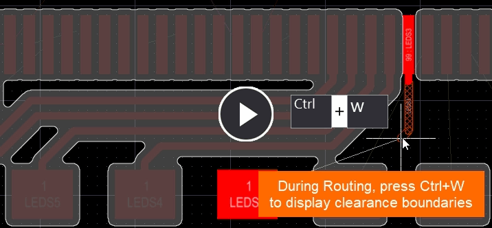 Video of Reduce Clearance Display Area option disabled