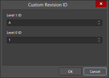 The Custom Revision ID dialog