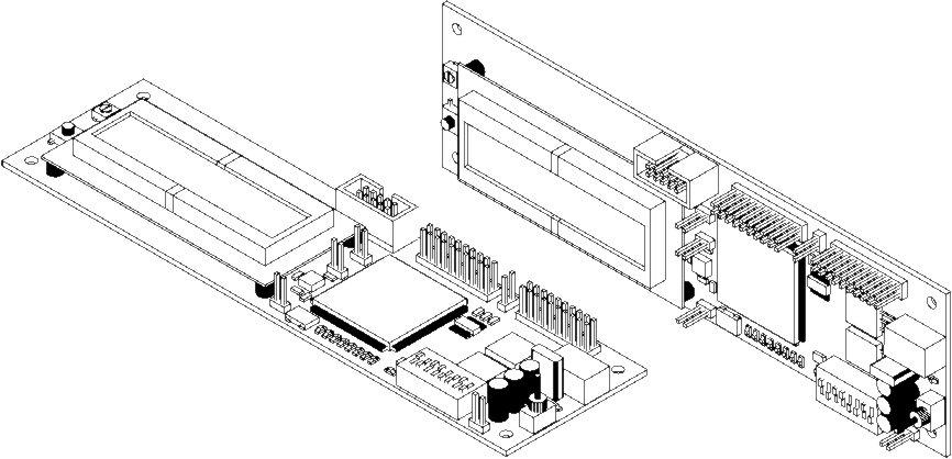 Two placed Board Isometric Views; a front face isometric view on the left, and a top face isometric view on the right. Set the face side view in the Properties panel.