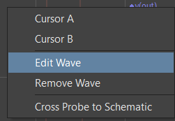 Выберите команду Edit Wave, чтобы открыть диалоговое окно Edit Waveform.