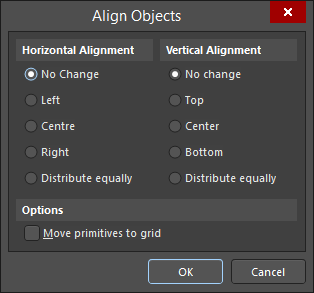 The Align Objects dialog