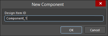 The New Component dialog