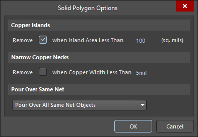 The Solid Polygon Options dialog