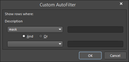 The Custom AutoFilter dialog