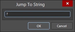 The Jump To String dialog