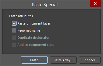 The Paste Special dialog