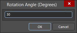 The Rotation Angle dialog