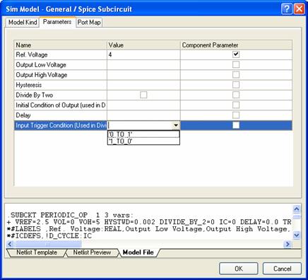  Figure 9: Parameters tab for the model file