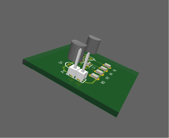 The animation of the designed PCB