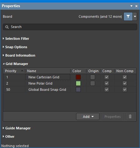 Multiple grids can be configured in the Grid Manager; the second image shows these three grids (click to enlarge).