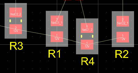 Select then align and space the resistors.
