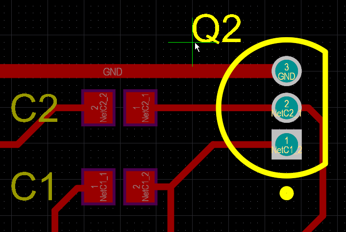 PCB editor, moving a component Designator to resolve a Silk to Silk clearance error