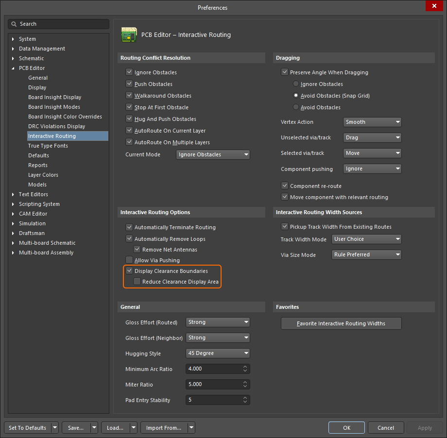 Enable the option on the PCB Editor - Interactive Routing page of the Preferences dialog.