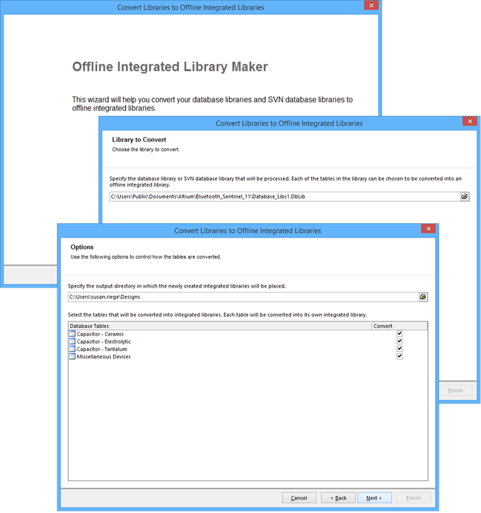 Convert your database libraries (DbLibs or SVNDbLibs) to 'offline' integrated libraries using the Offline Integrated Library Maker.
