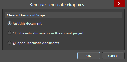 The Remove Template Graphics dialog
