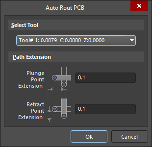 The Auto Rout PCB dialog