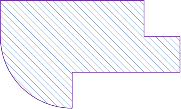 A placed Region shape with ANSI fill