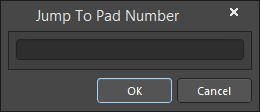 The Jump To Pad Number dialog