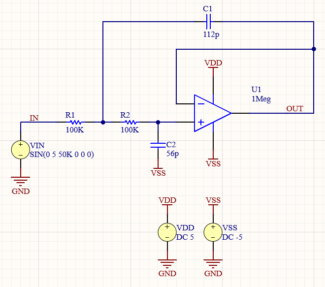 Schematic of the filter circuit