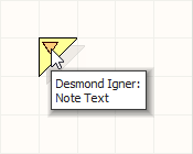 Hover over a collapsed note to display information.